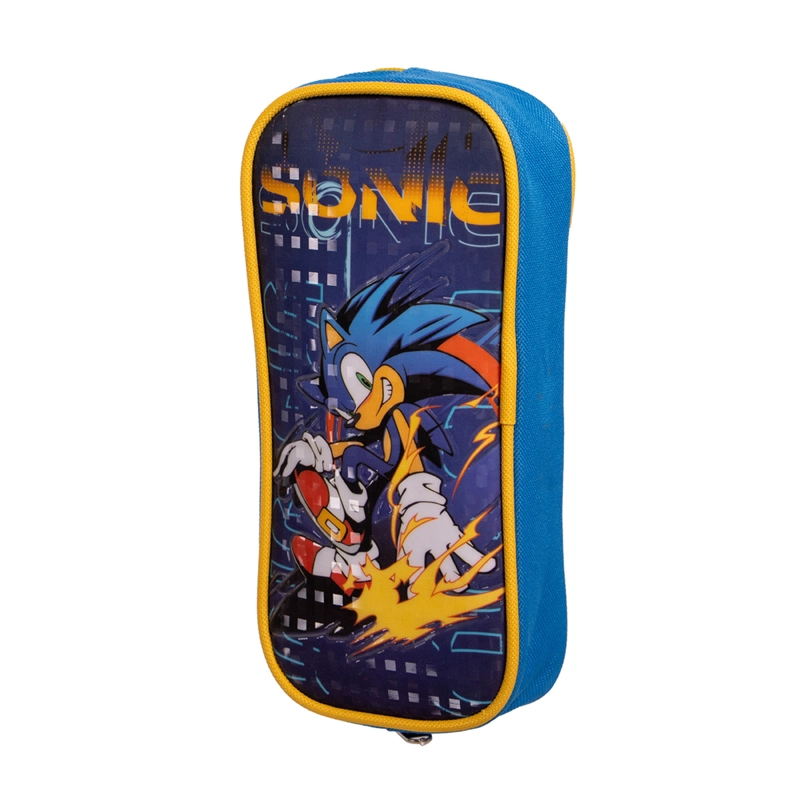 ESTUCHE ESCOLAR NIÑO OVER POWER AZUL SONIC - 5