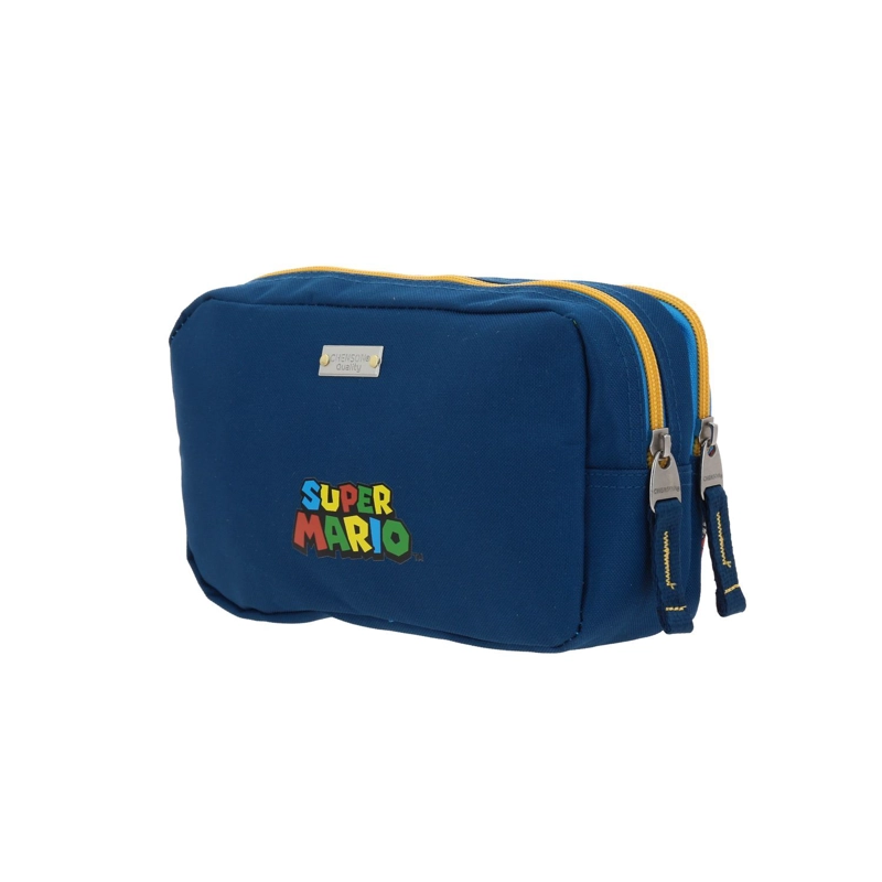 ESTUCHE ESCOLAR NIÑO PRINT PERSONAJES AZUL MARIO BROS - 5