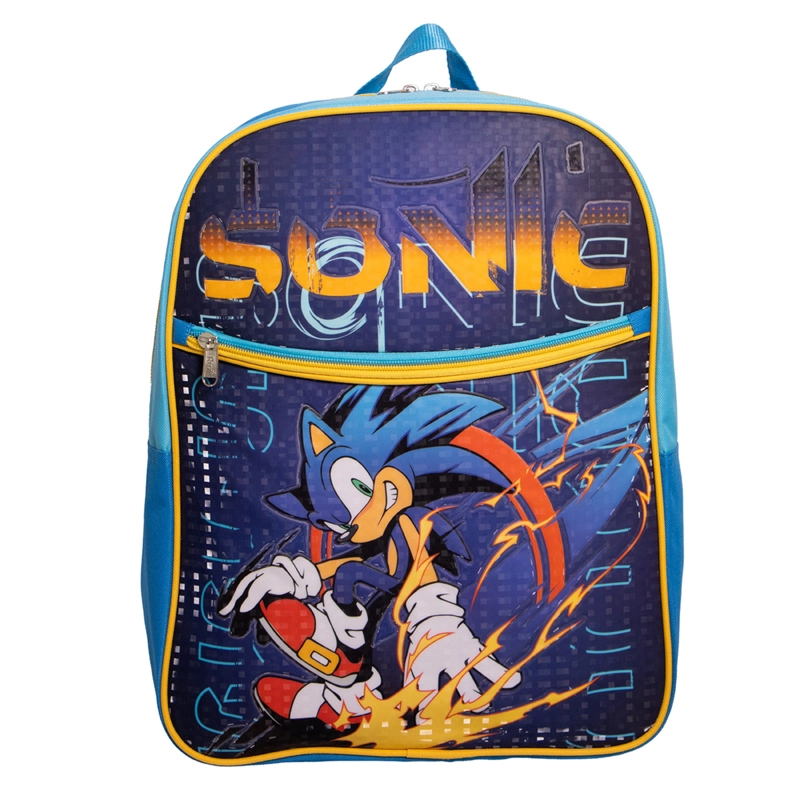 MOCHILA ESCOLAR NIÑO OVER POWER AZUL SONIC - 1