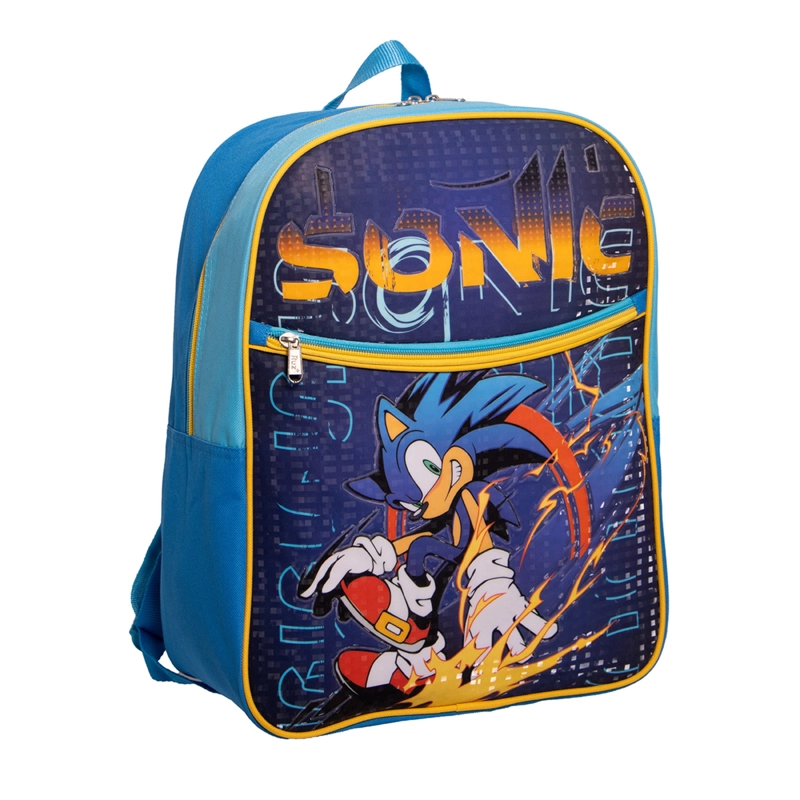 MOCHILA ESCOLAR NIÑO OVER POWER AZUL SONIC - 2