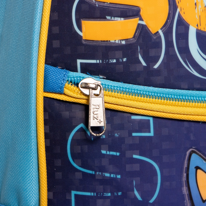 MOCHILA ESCOLAR NIÑO OVER POWER AZUL SONIC - 6