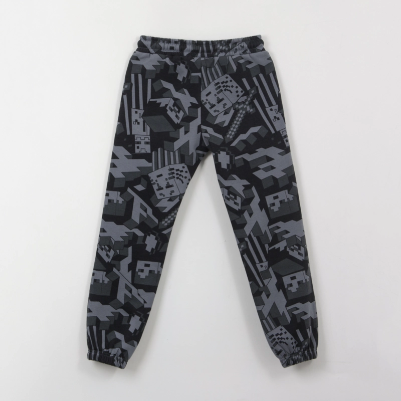 PANTALON DE BUZO NIÑO FULL PRINT GRIS MINECRAFT - 2