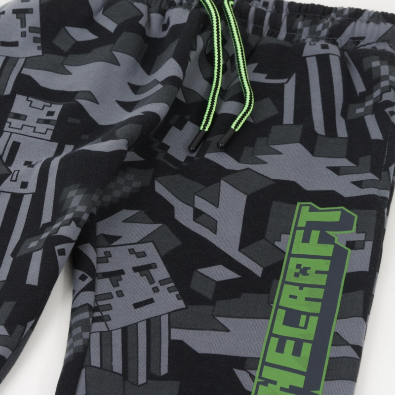 PANTALON DE BUZO NIÑO FULL PRINT GRIS MINECRAFT - 3