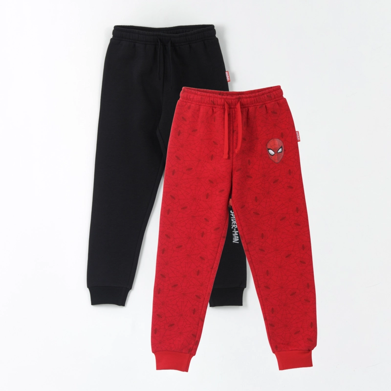 BIPACK PANTALON DE BUZO NIÑO SPIDERMAN NEGRO MARVEL - 1