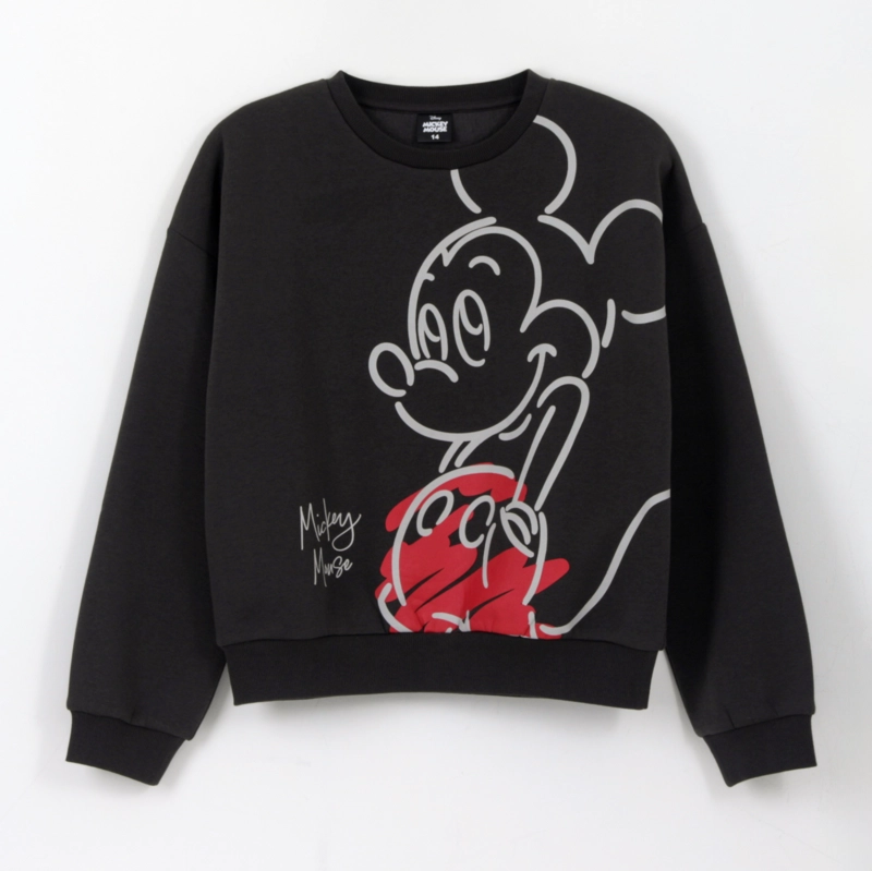 POLERON CERRADO NIÑA MICKEY LINEAL NEGRO DISNEY - 1