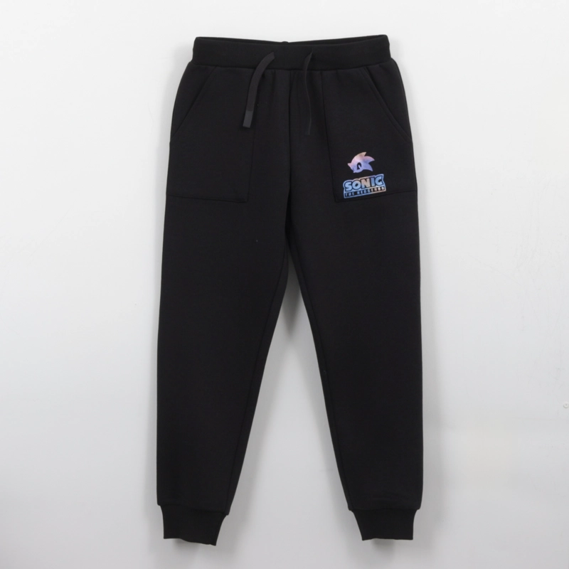 PANTALON DE BUZO NIÑO LOGO SONIC NEGRO SONIC - 1
