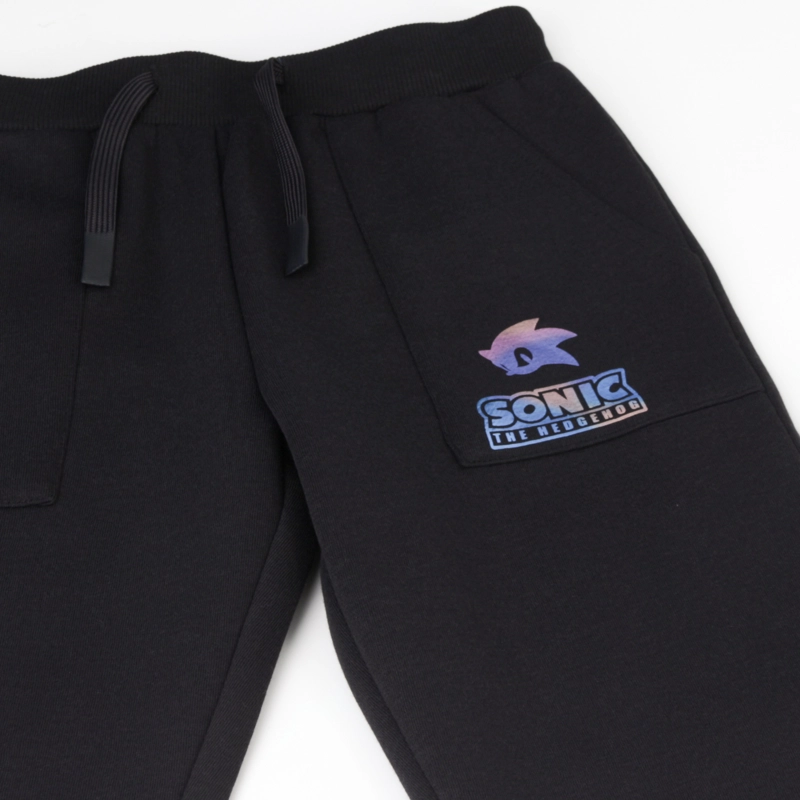 PANTALON DE BUZO NIÑO LOGO SONIC NEGRO SONIC - 3