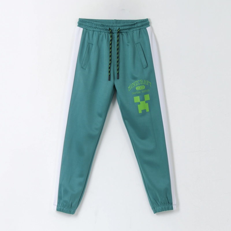 PANTALON DE BUZO NIÑO DEPORTIVO VERDE MINECRAFT - 1