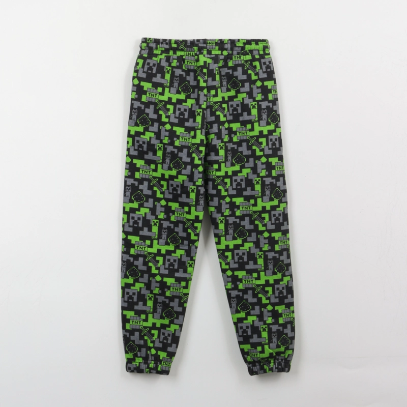 PANTALON DE BUZO NIÑO FULL PRINT NEGRO MINECRAFT - 2