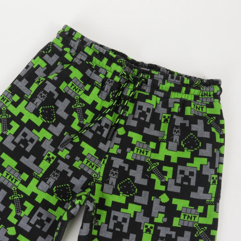 PANTALON DE BUZO NIÑO FULL PRINT NEGRO MINECRAFT - 3