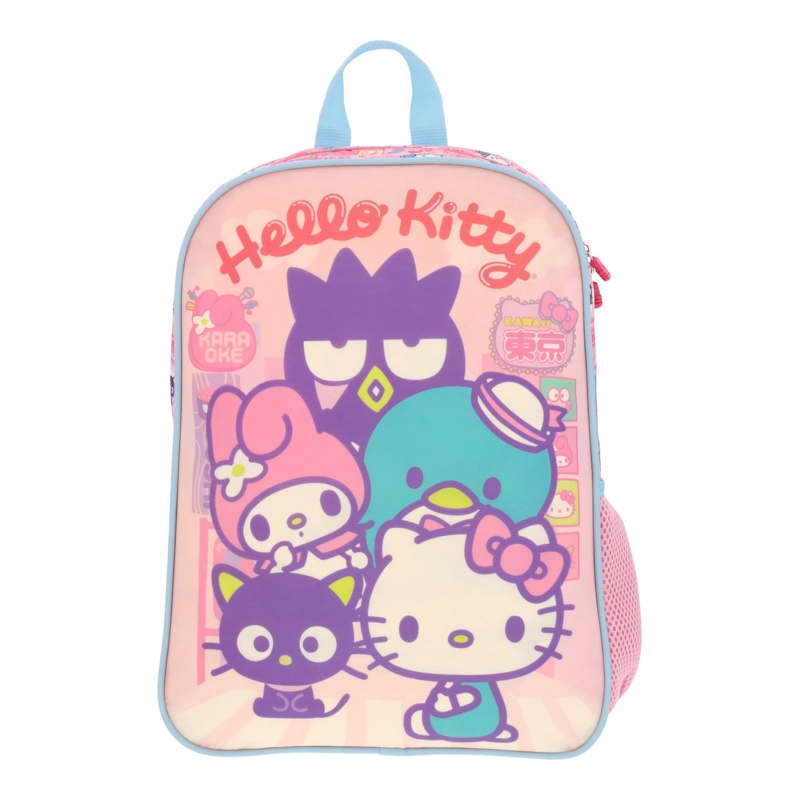 MOCHILA ESCOLAR NIÑA ROSADO FRIENDS & HELLO KITTY - 1