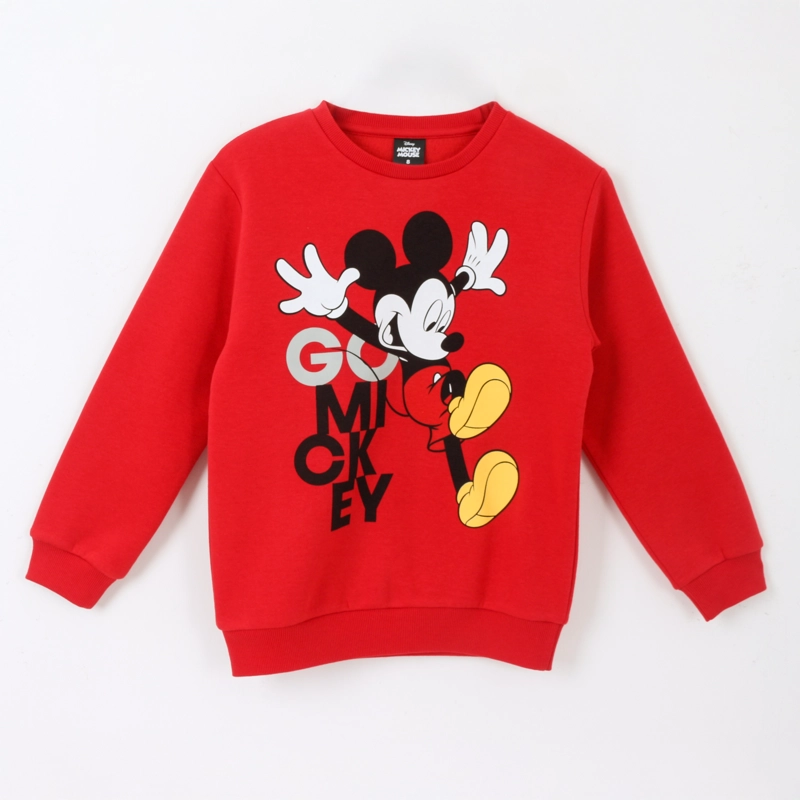 POLERON CERRADO NIÑO MICKEY MOUSE SALTANDO ROJO DISNEY - 1