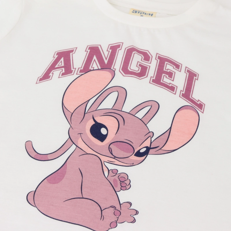 POLERA MANGA LARGA NIÑA ANGEL LILO & STITCH BLANCO DISNEY - 3