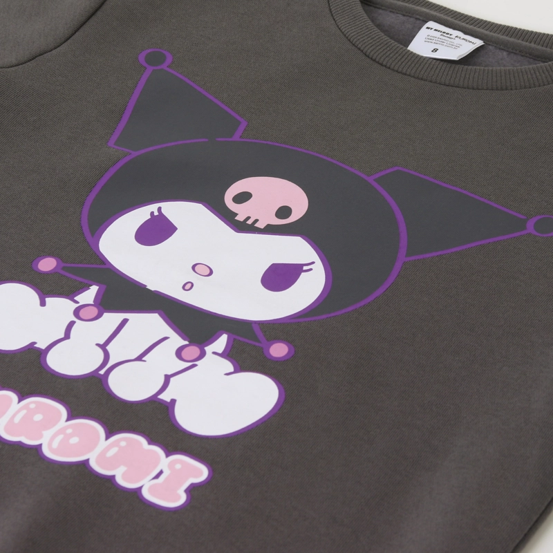 POLERON CERRADO NIÑA KUROMI GRIS HELLO KITTY - 3