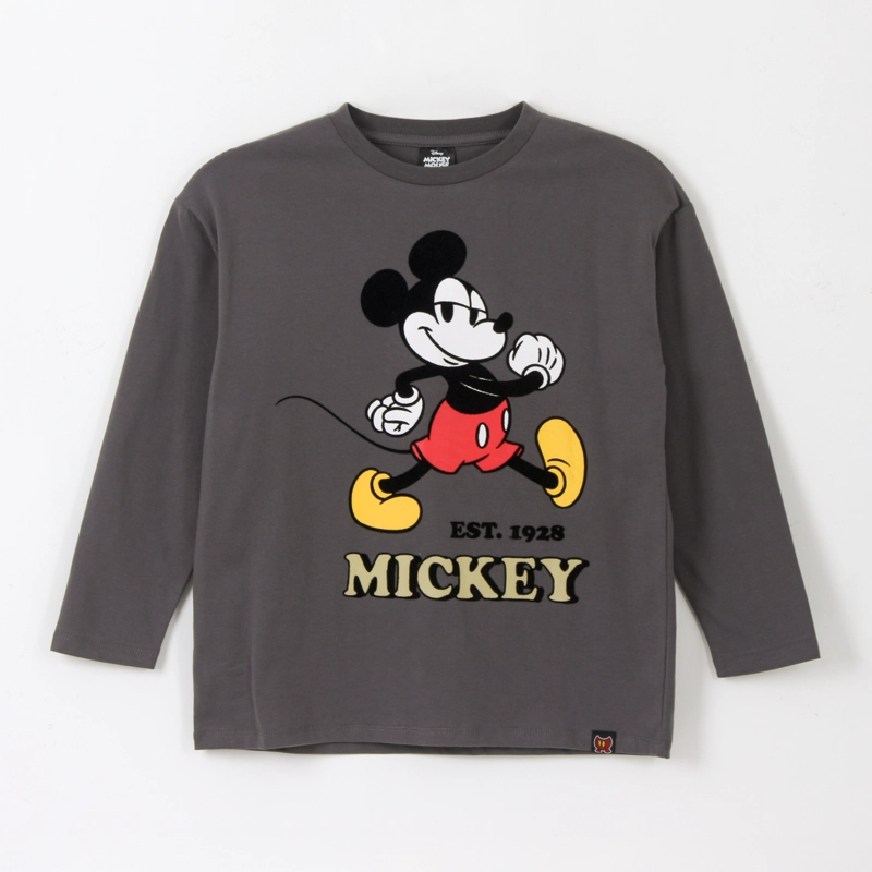 POLERA MANGA LARGA NIÑO EST 1928 MICKEY GRIS DISNEY - 1