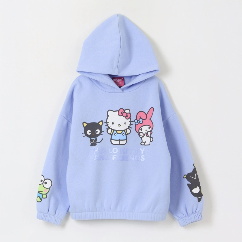 POLERON NIÑA HOODIE FRIENDS MORADO HELLO KITTY - 1