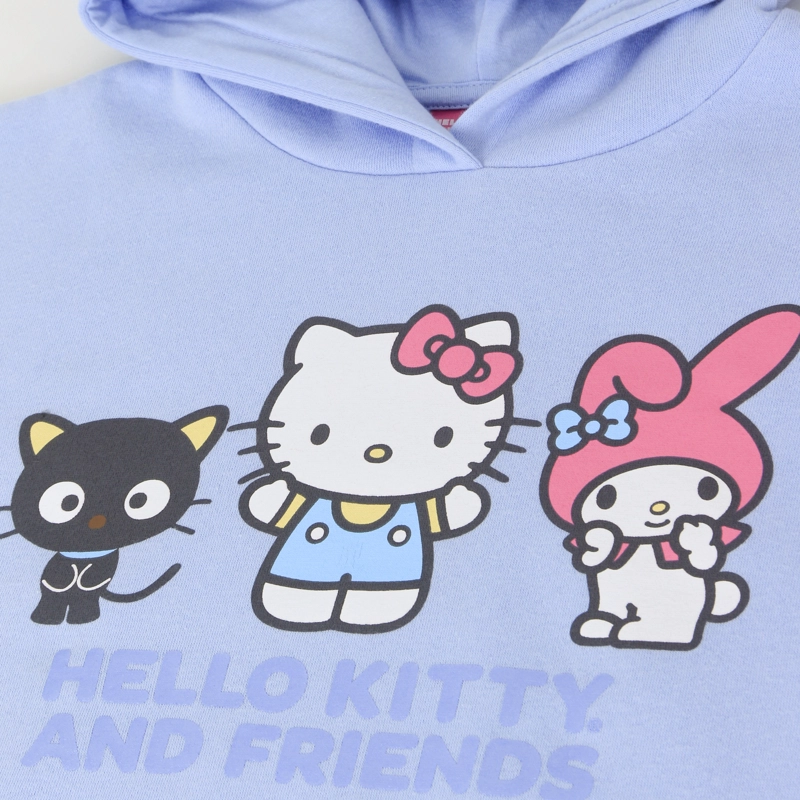 POLERON NIÑA HOODIE FRIENDS MORADO HELLO KITTY - 3