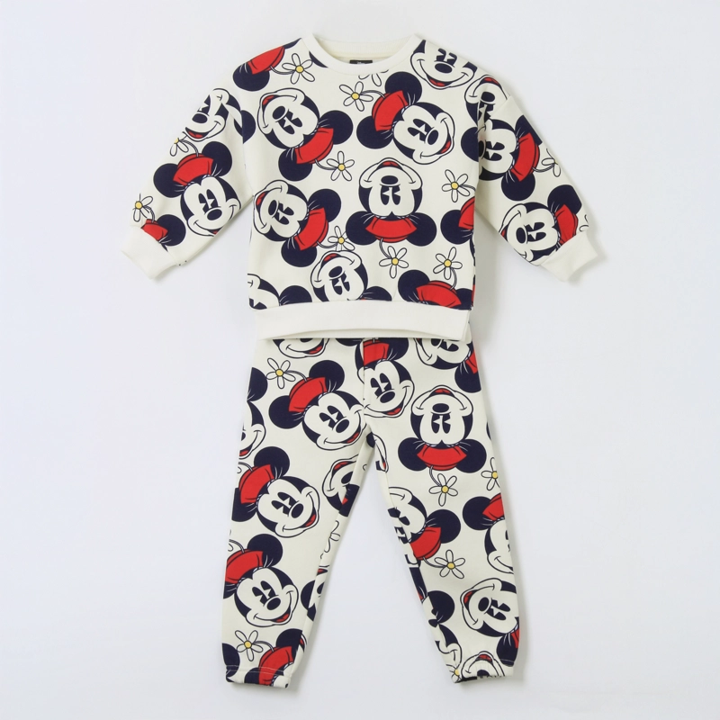 CONJUNTO BUZO NIÑA FULL PRINT MINNIE MOUSE BLANCO DISNEY - 1