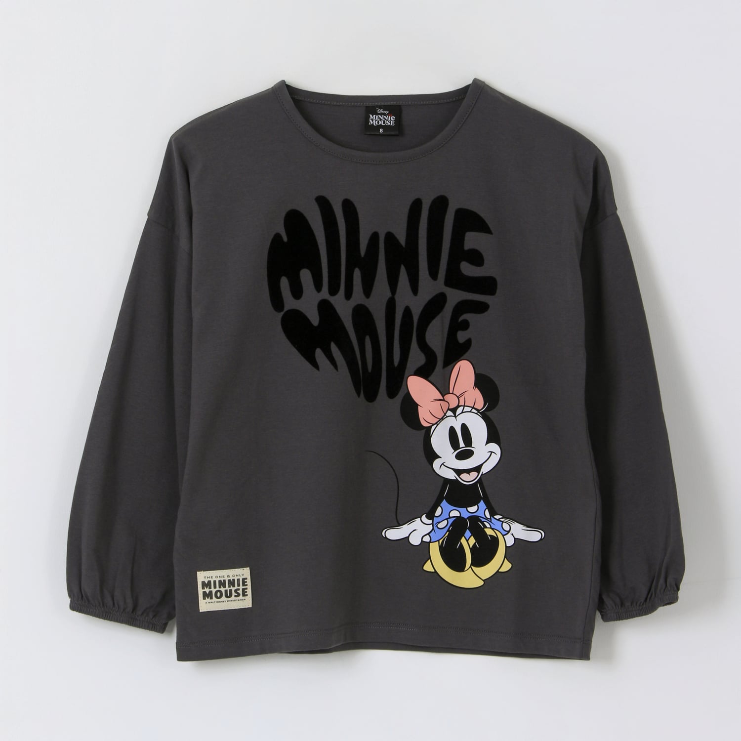 POLERA MANGA LARGA NIÑA MINNIE MOUSE GRIS OSCURO DISNEY - 1