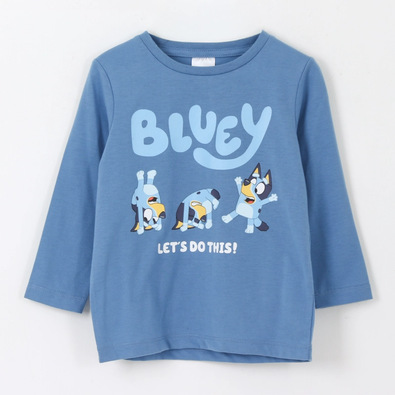 POLERA MANGA LARGA NIÑA LETS DO THIS AZUL BLUEY - 1