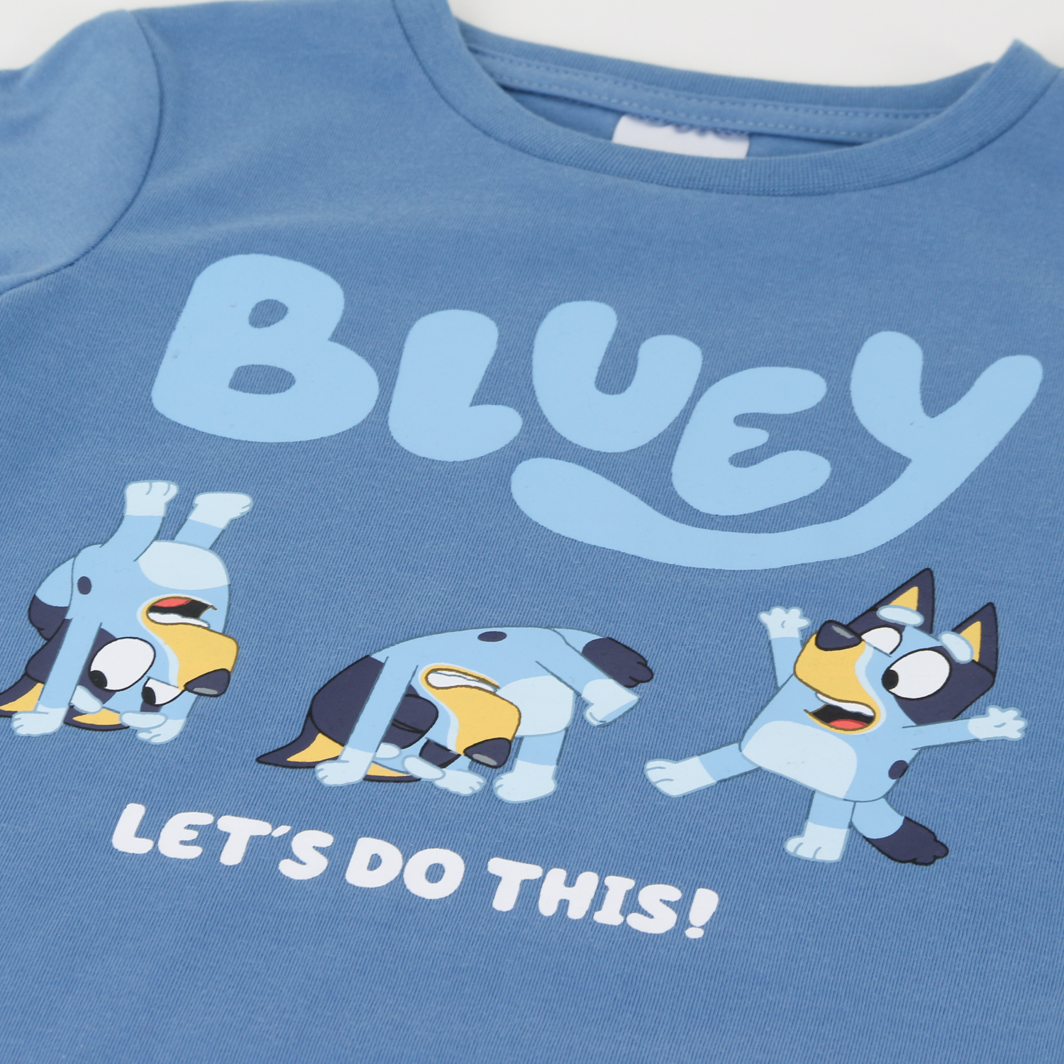 POLERA MANGA LARGA NIÑA LETS DO THIS AZUL BLUEY - 3