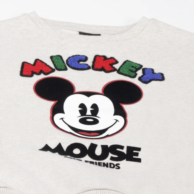 POLERON CERRADO NIÑO BACK PRINT MICKEY MOUSE GRIS DISNEY - 2