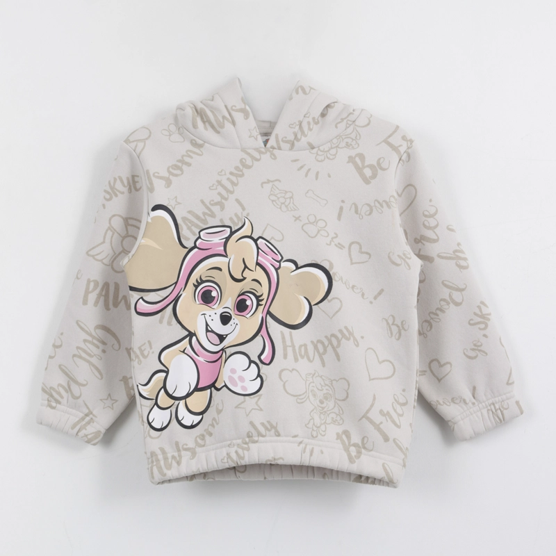 POLERON NIÑA HOODIE PRINT HAPPY SKYE GRIS PAW PATROL - 1
