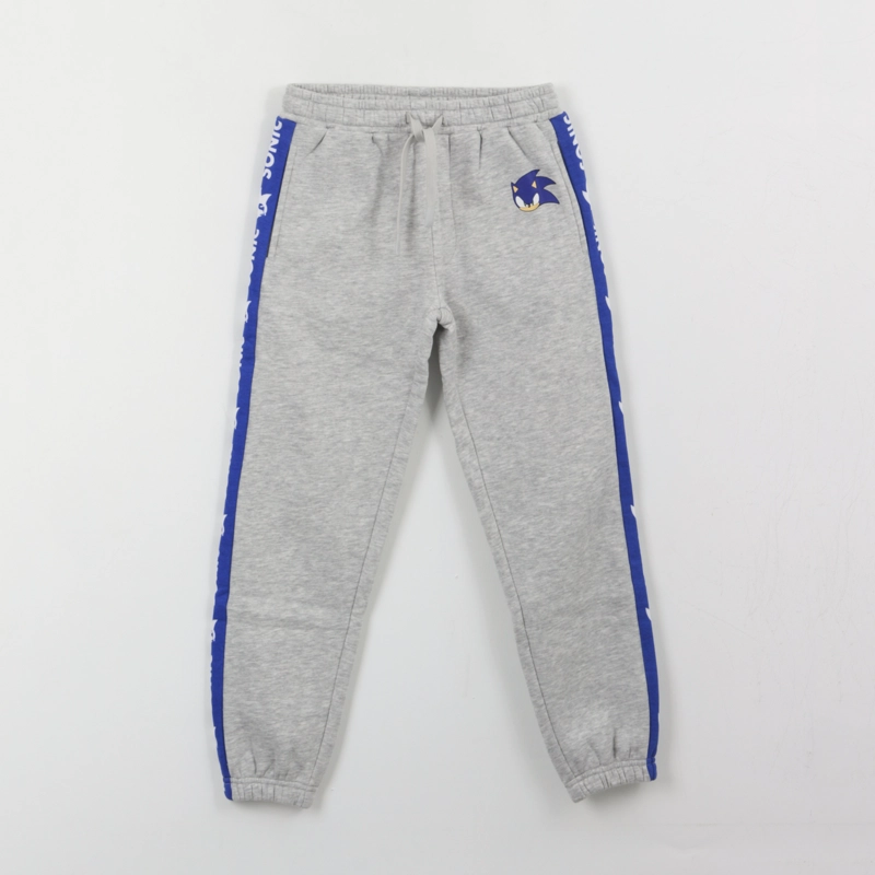 PANTALON DE BUZO NINO BANDA LATERAL GRIS SONIC