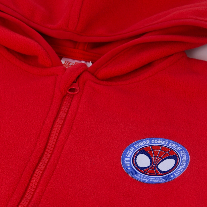 POLAR CON GORRO NIÑO LOGO SPIDEY ROJO MARVEL - 3