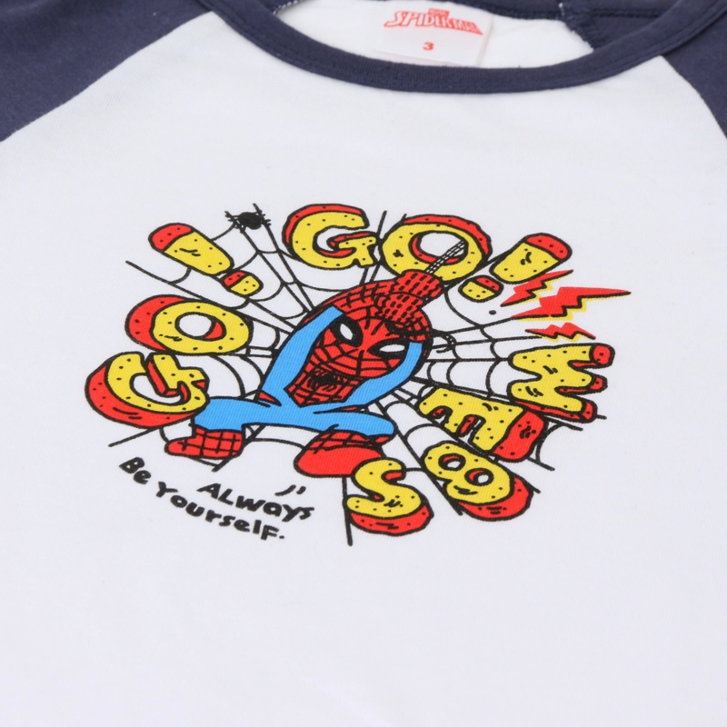 POLERA MANGA LARGA NIÑO GO GO WEBS SPIDERMAN BLANCO MARVEL - 3