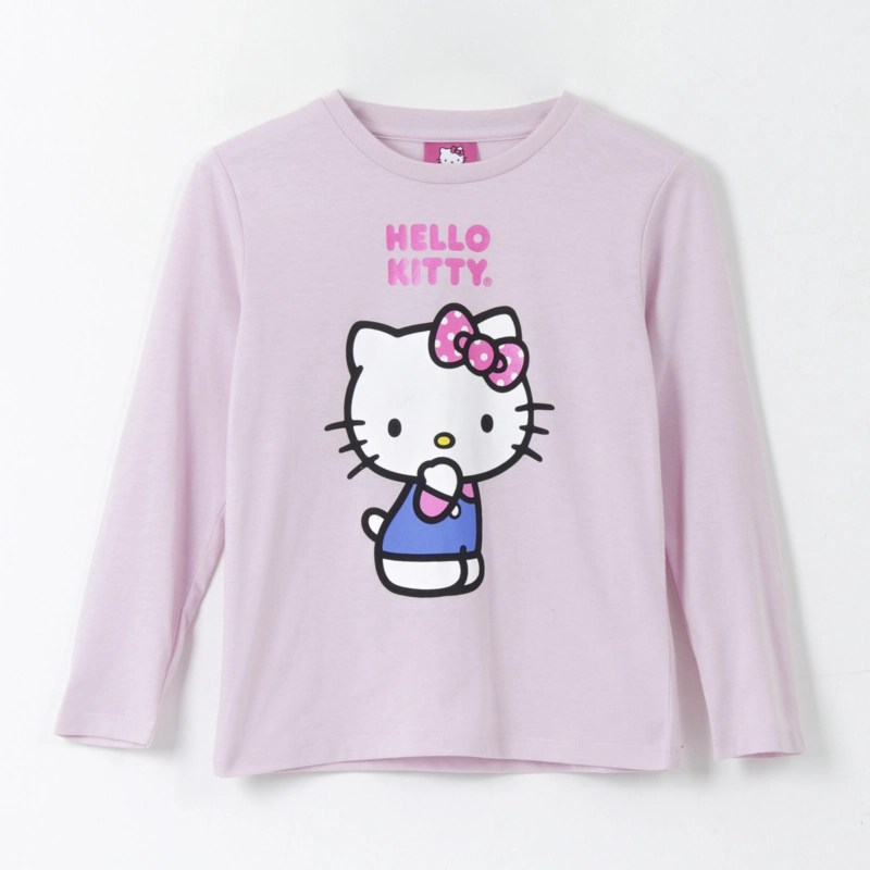 POLERA MANGA LARGA NIÑA PERSONAJE BLANCO HELLO KITTY - 1