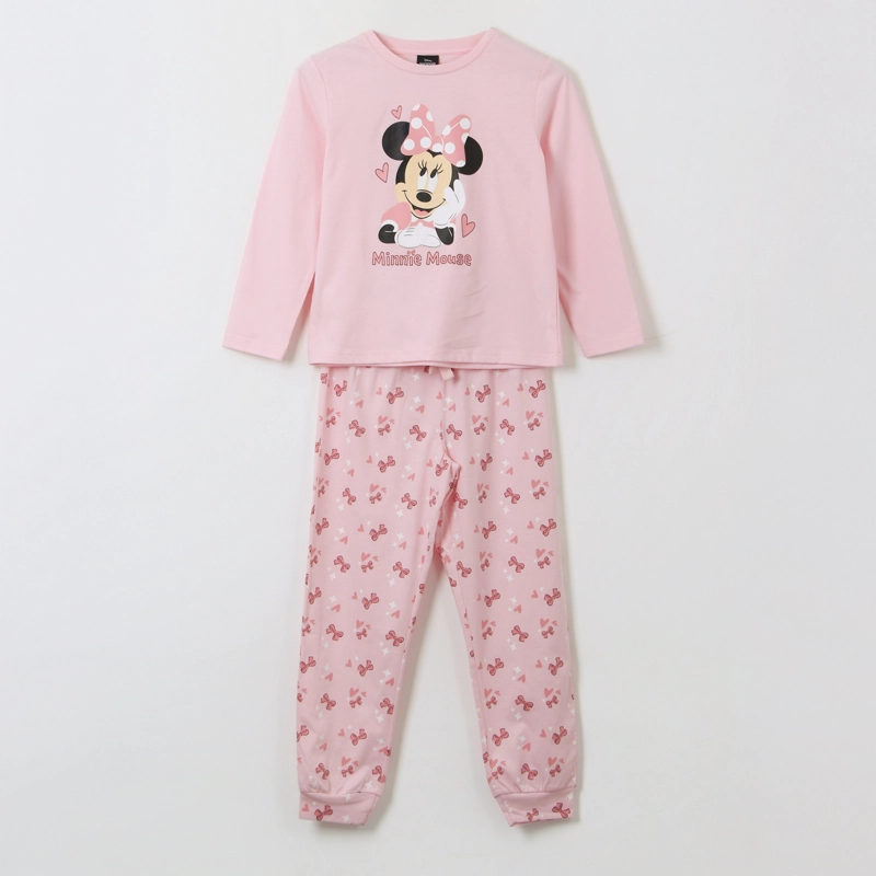 PIJAMA MANGA LARGA NIÑA CINTA MINNIE MOUSE ROSADO DISNEY - 1