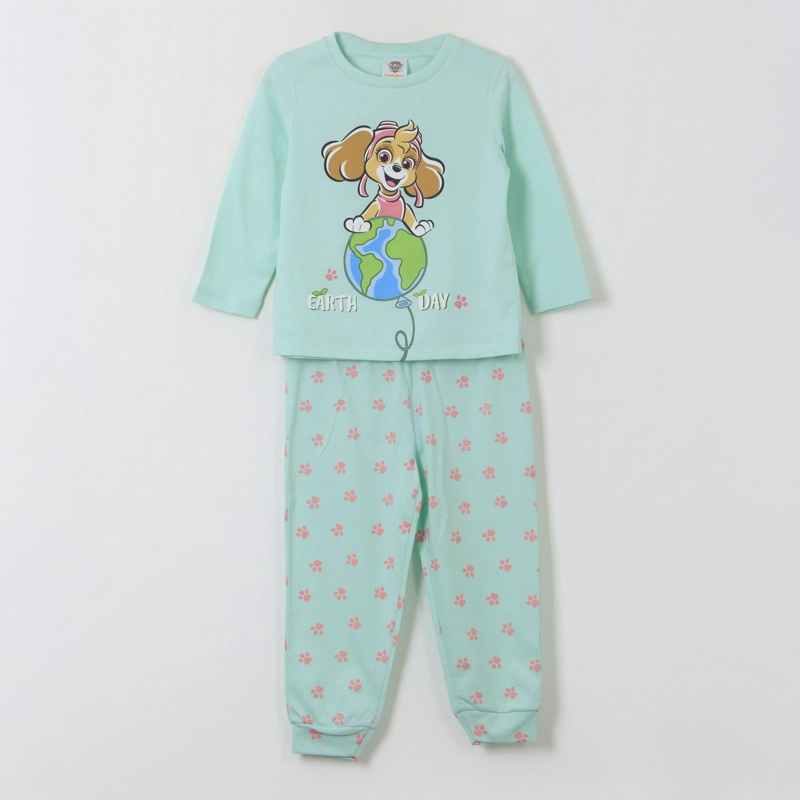 PIJAMA MANGA LARGA NIÑA SKYE EARTH DAY VERDE PAW PATROL - 1