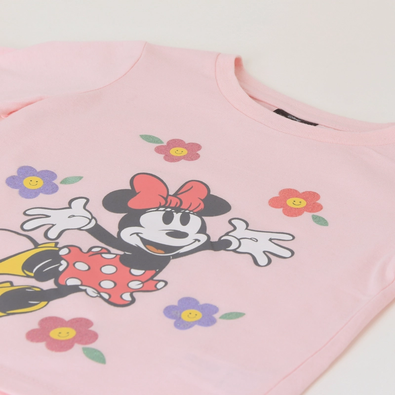 PIJAMA MANGA LARGA NIÑA MINNIE FLORES ROSADO DISNEY - 3