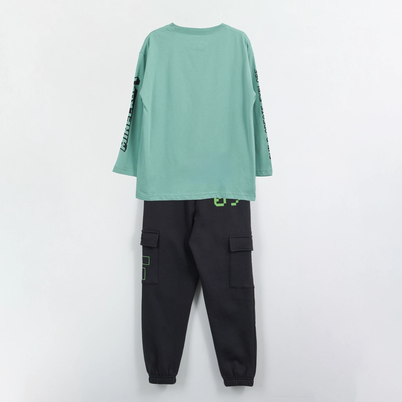 CONJUNTO NIÑO CREEPER CARGO VERDE MINECRAFT - 2