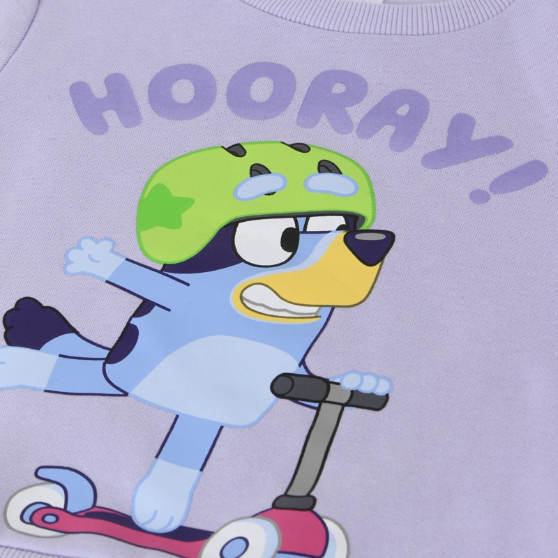 CONJUNTO BUZO NIÑA HOORAY SCOOTER MORADO BLUEY - 3