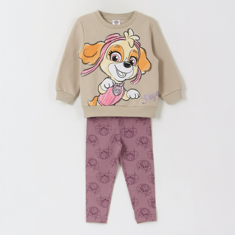 CONJUNTO NIÑA SKYE JUMP BEIGE PAW PATROL - 1