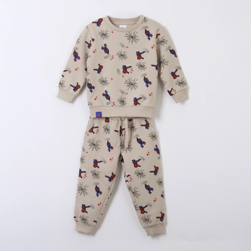 CONJUNTO BUZO NIÑO FULL PRINT SPIDERMAN BEIGE MARVEL - 1