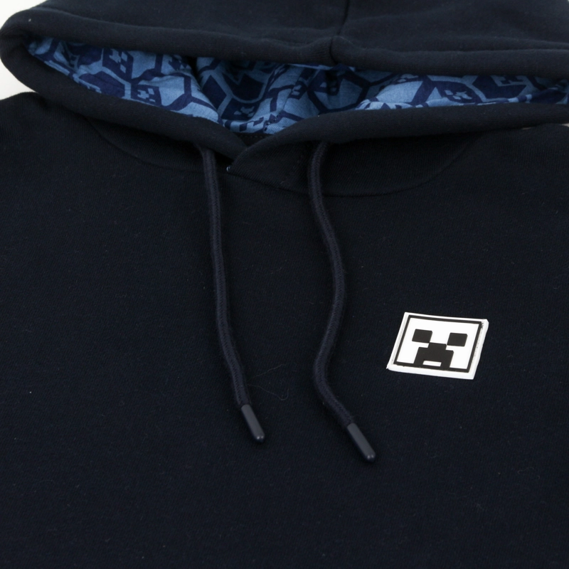 POLERON ESCOLAR NIÑO HOODIE AZUL MARINO MINECRAFT - 3