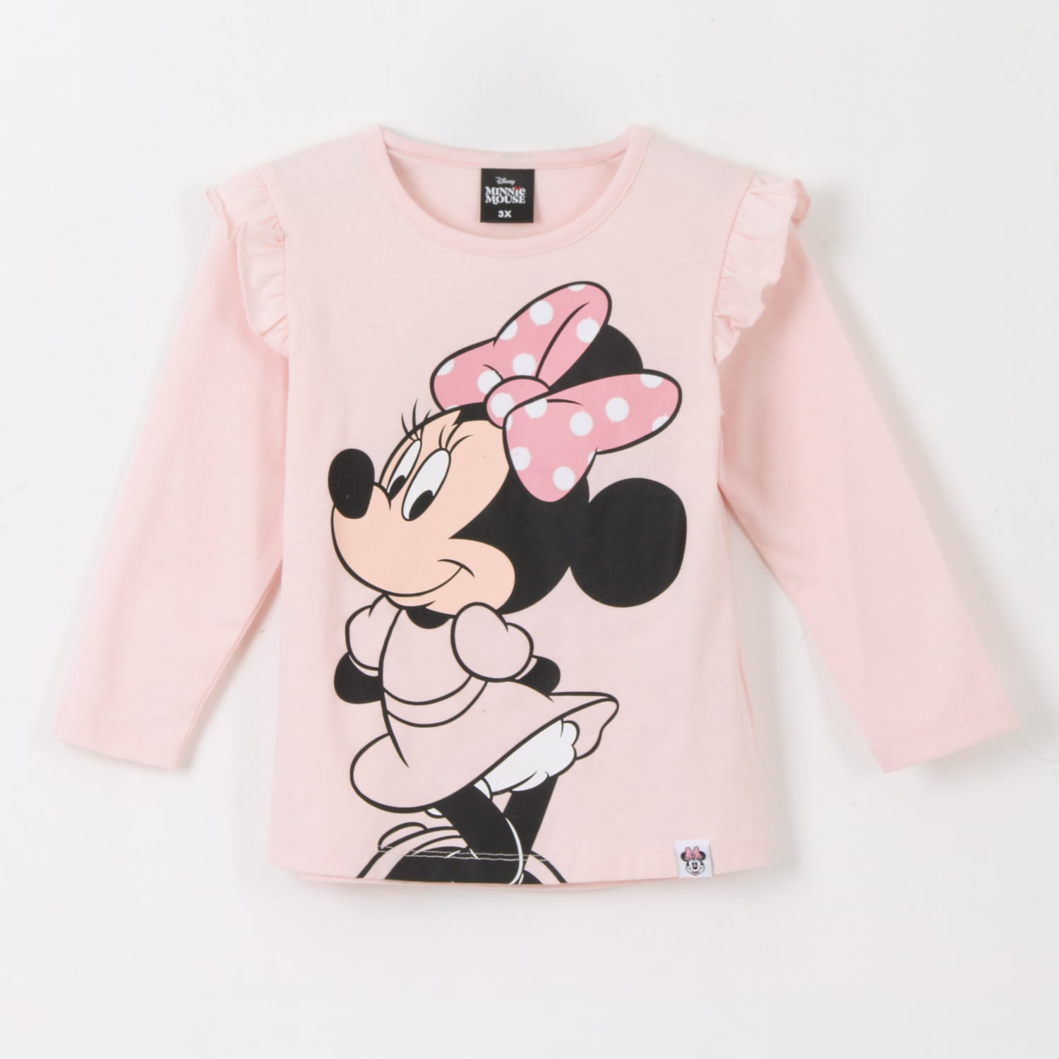 POLERA MANGA LARGA NIÑA VUELOS MINNIE ROSADO DISNEY - 1