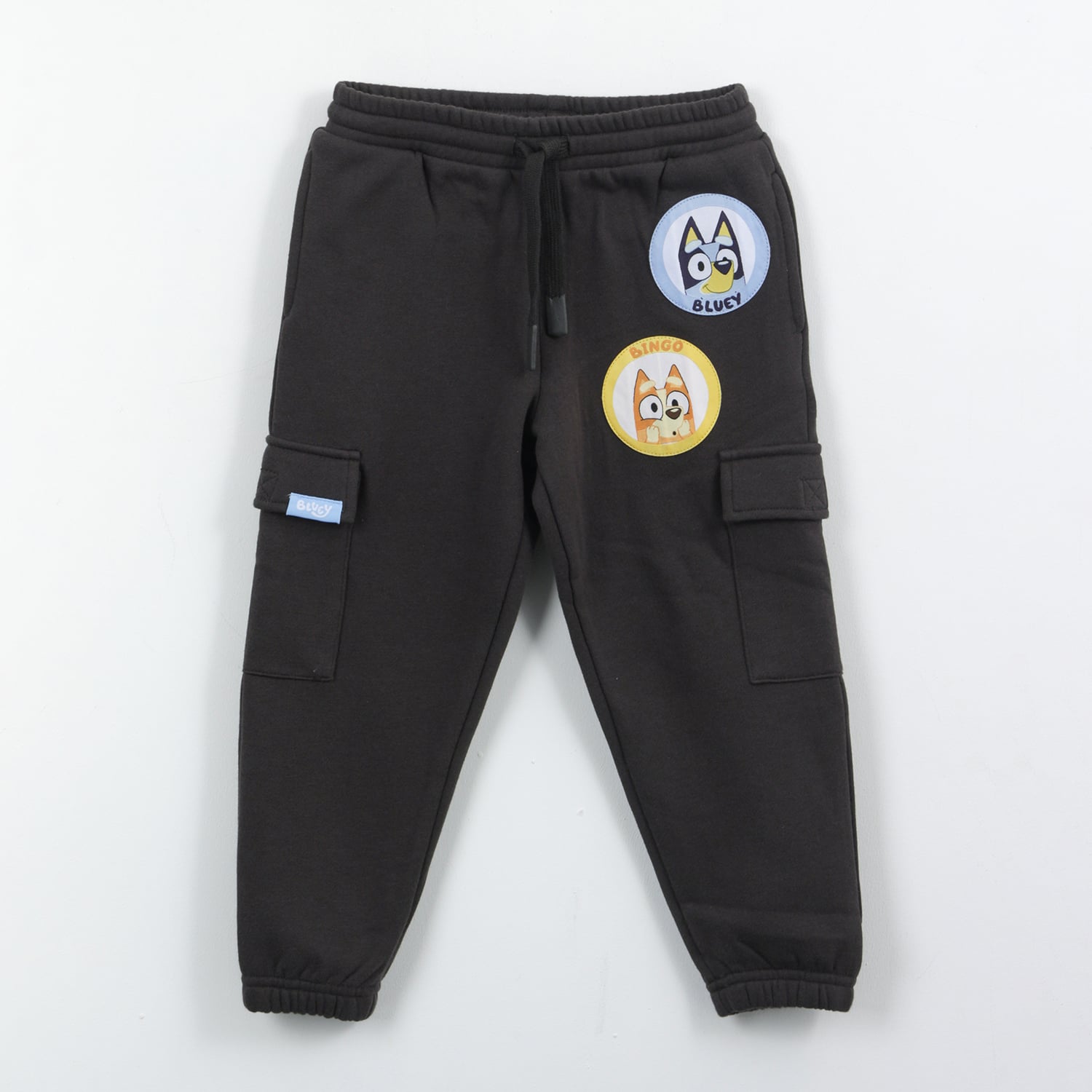 PANTALON DE BUZO NIÑO CARGO GRIS BINGO & BLUEY - 1