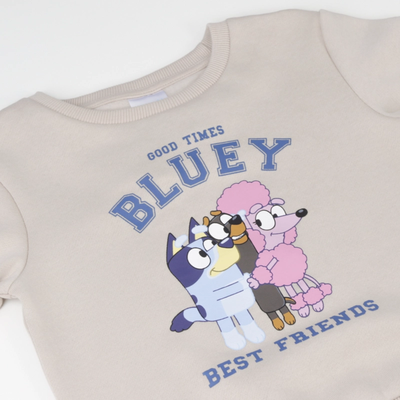 POLERON CERRADO NIÑO BEST FRIENDS BEIGE BLUEY - 3