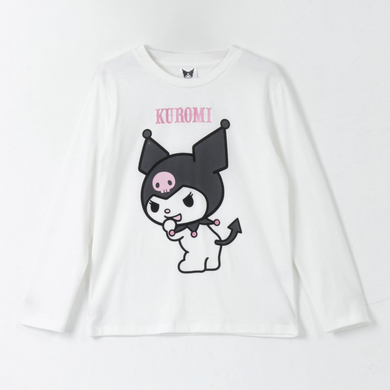 POLERA MANGA LARGA NIÑA KUROMI BLANCO HELLO KITTY - 1