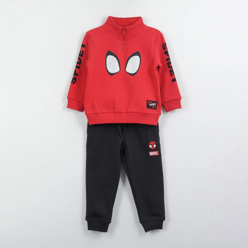 CONJUNTO BUZO NIÑO PRINT SPIDERMAN OJOS ROJO MARVEL - 1