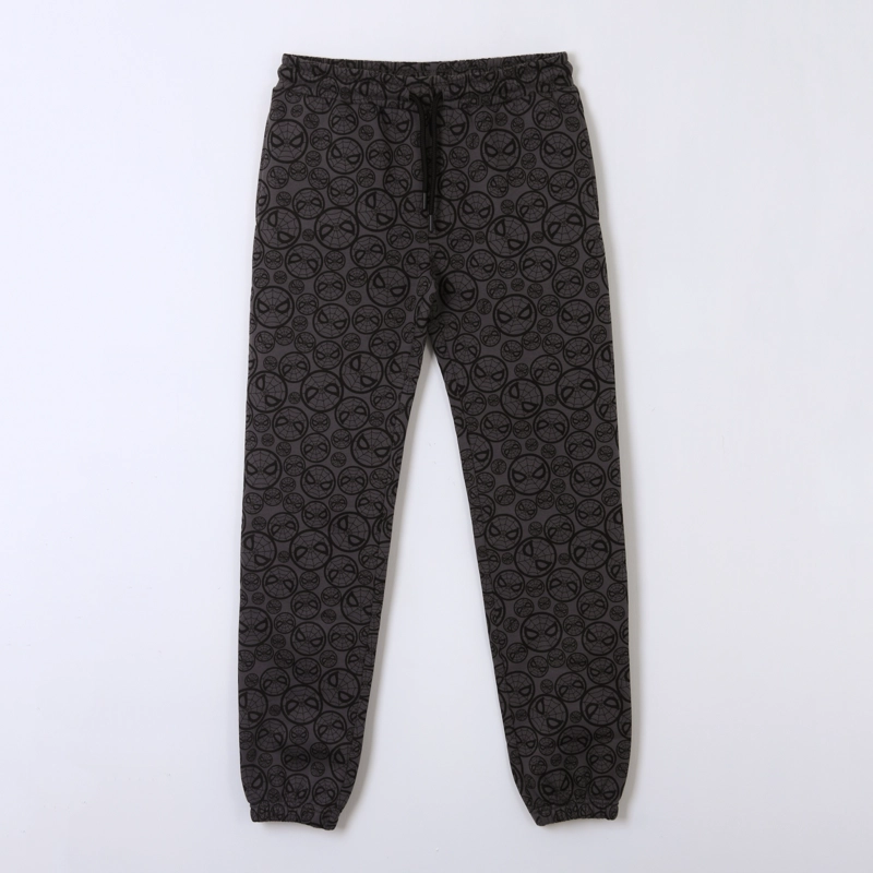 PANTALON DE BUZO NIÑO FULL PRINT CARAS SPIDERMAN GRIS MARVEL - 1