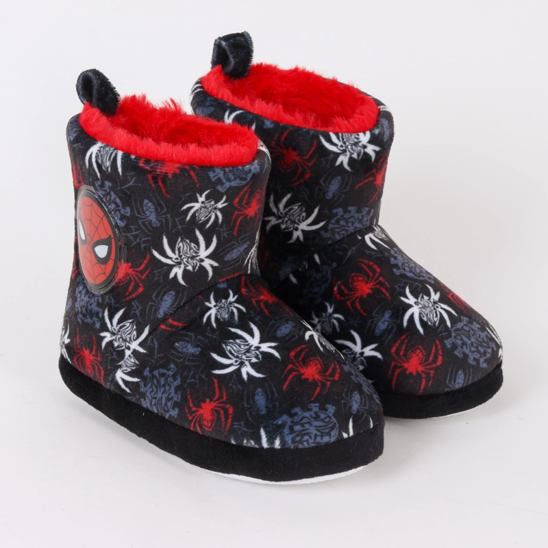 PANTUFLA BOTA NIÑO INVERNAL FULL PRINT SPIDERMAN GRIS MARVEL - 1