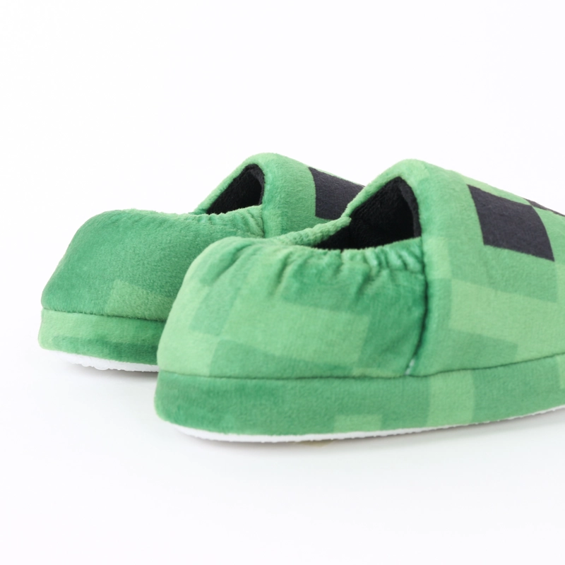 PANTUFLA NIÑO CREEPER FACE VERDE MINECRAFT - 3