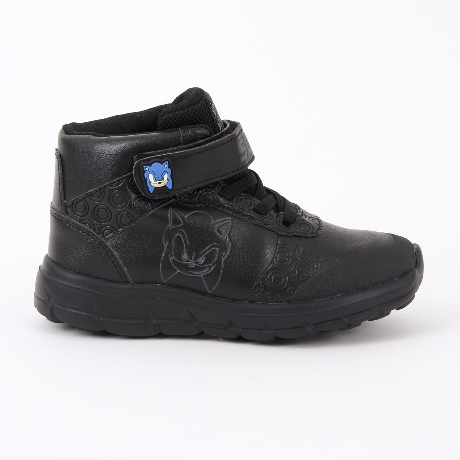 ZAPATILLA ESCOLAR NIÑO CAÑA ALTA NEGRO SONIC - 1