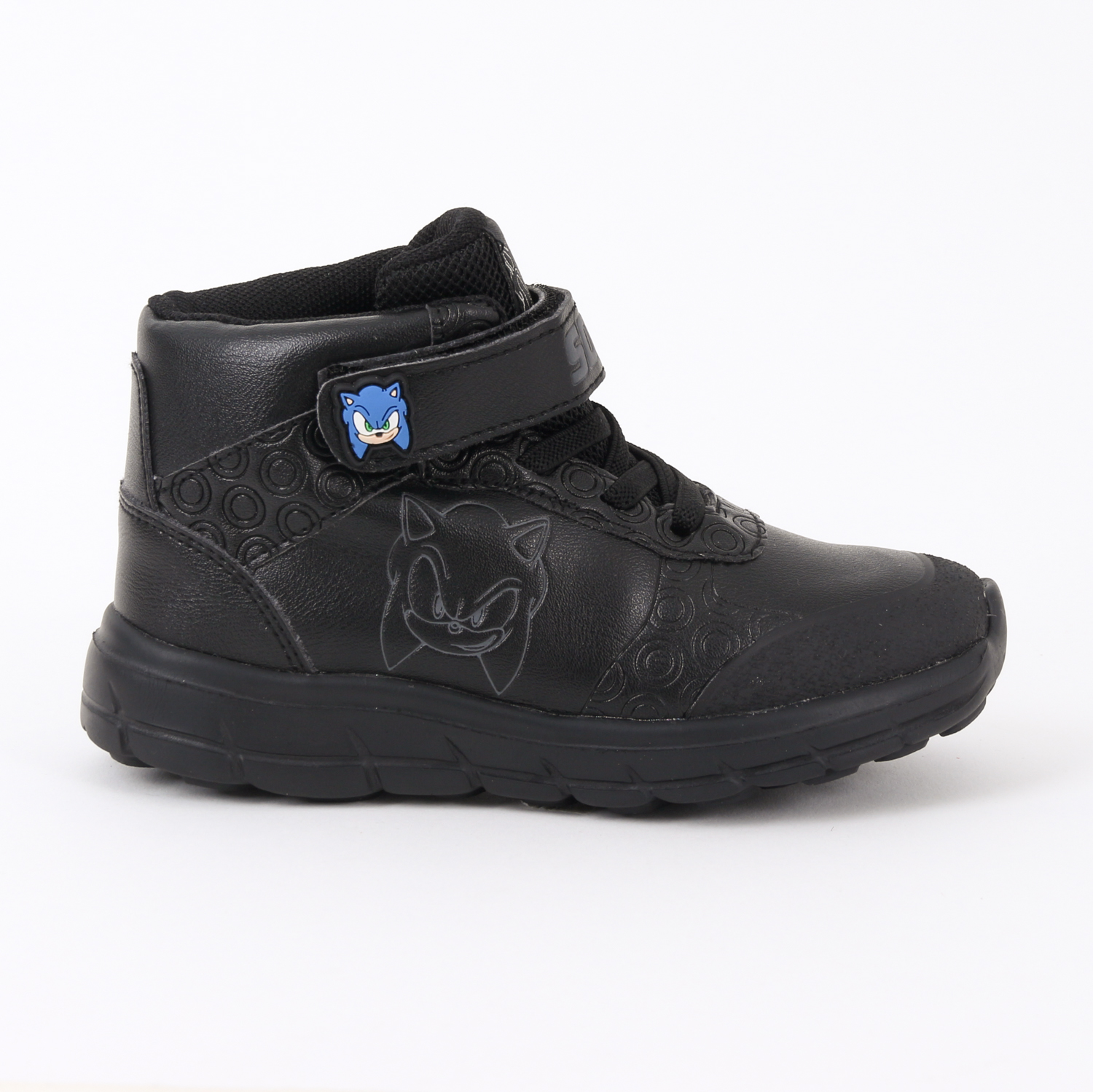 ZAPATILLA ESCOLAR NIÑO CAÑA ALTA NEGRO SONIC - 1