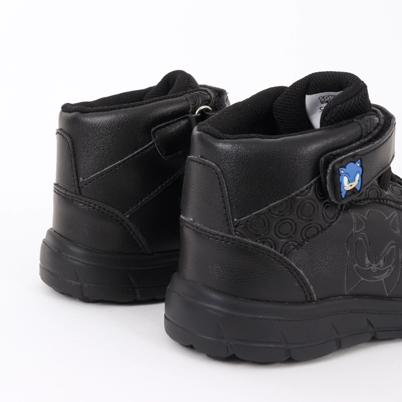 ZAPATILLA ESCOLAR NIÑO CAÑA ALTA NEGRO SONIC - 3